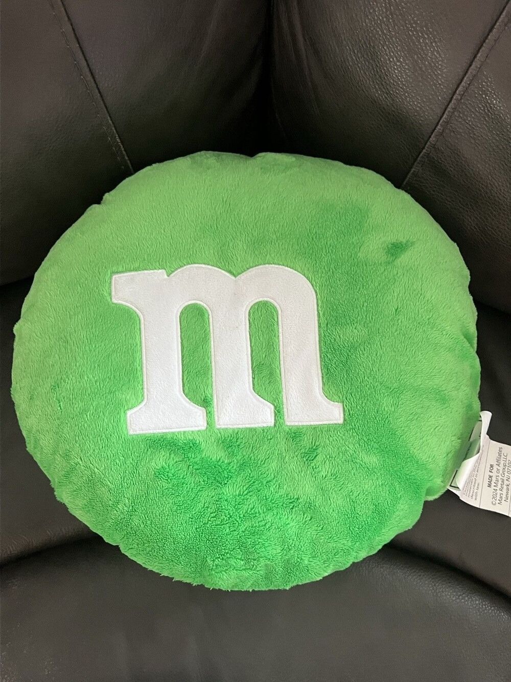 Green M&M It’Sugar Throw Pillow Plush Exclusive 14” Diameter